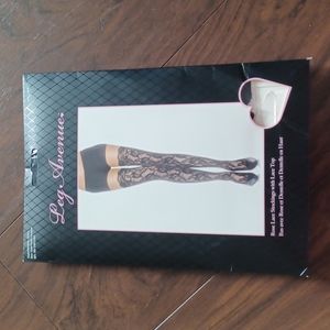 Rose Lace Stocking black
